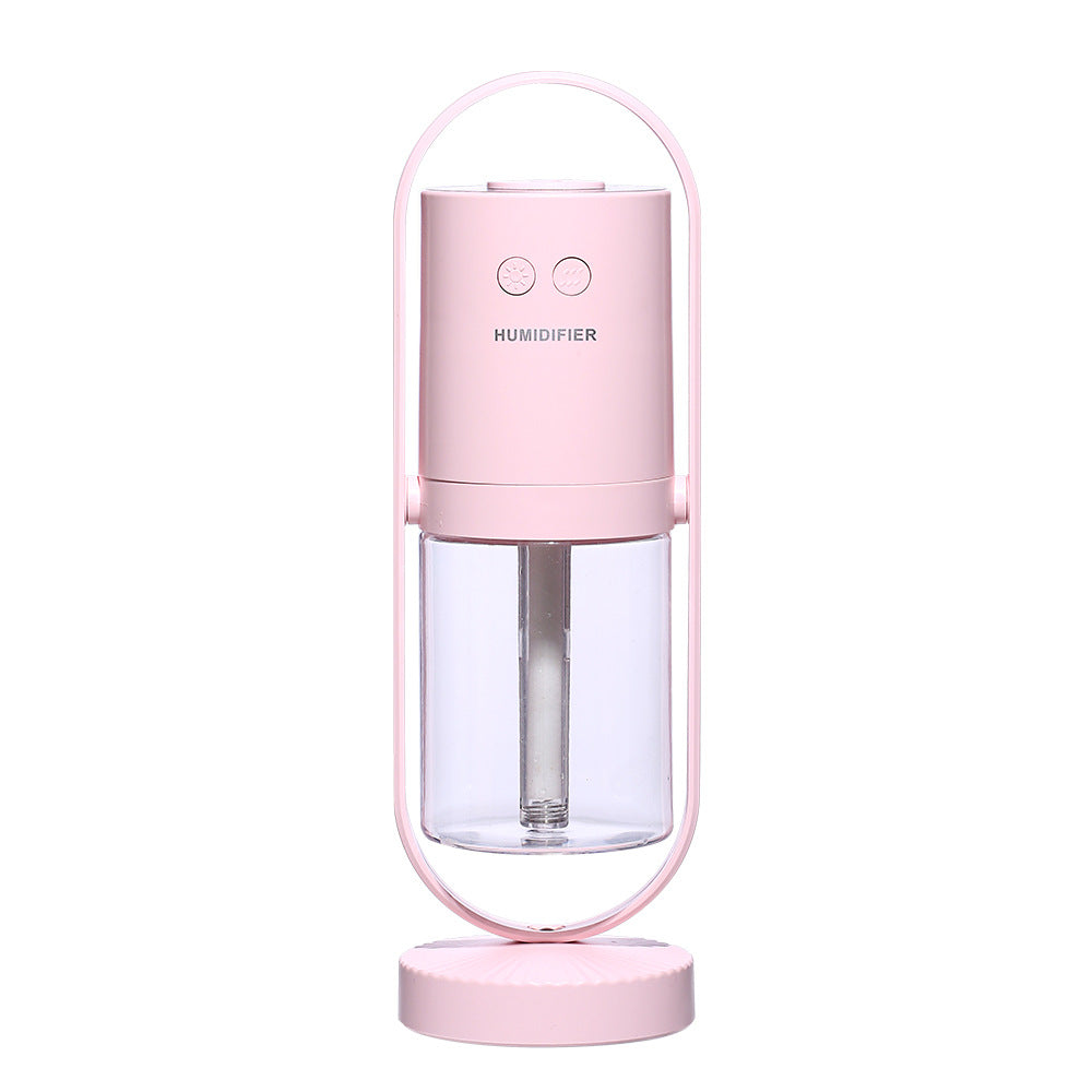 Aurora projection humidifier in pink
