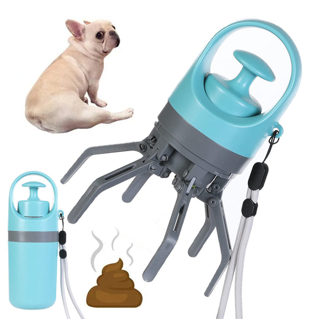 Dog pooper scooper with a built-in waste bag dispenser